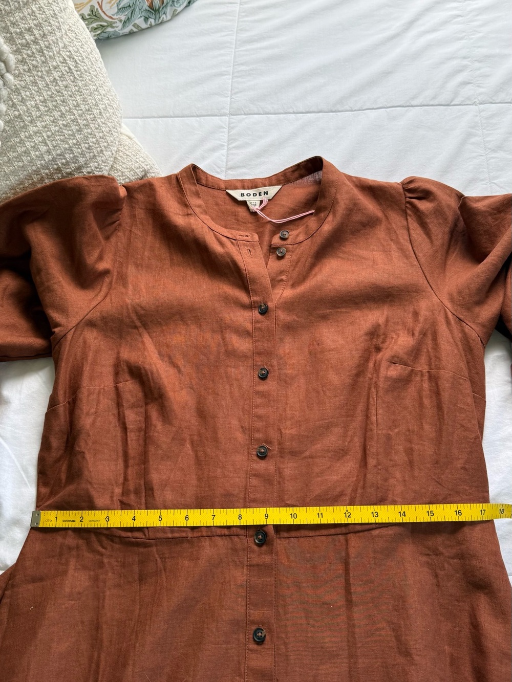 Boden Mae Linen Blend Shirt Dress - Picture 15 of 16
